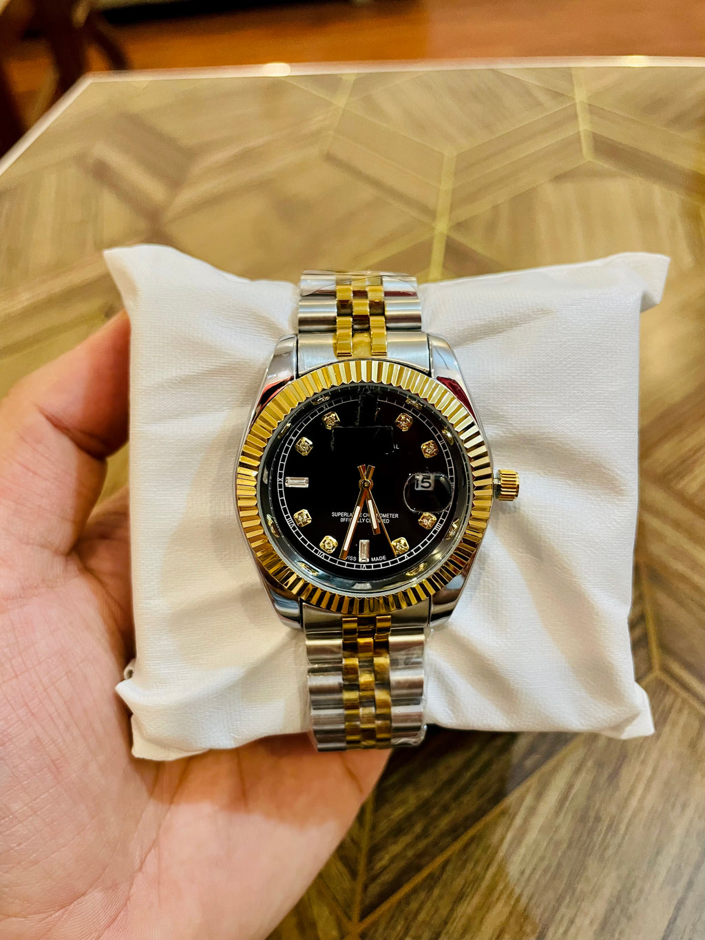 LUXURY STYLE DARKBLUE DIAL SEMIAUTO WATCH