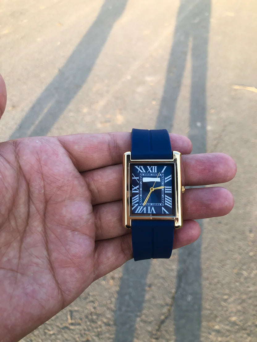 LATEST BLUE GOLDEN ROYAL OLDSCHOOL WATCH
